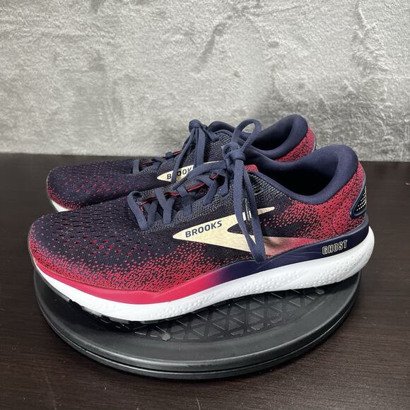 Brooks Ghost 16 Womens Sz 9.5B Peacoat Raspberry Lace Up Athletic Running Shoes - Picture 3 of 10